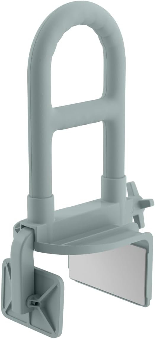 Medline Bathtub Grab Bar w/ Microban – Bathroom Wall Support Handle, Non-Slip Shower Bar, for Elderly, Seniors & Handicapped – 250 Lbs. Capacity