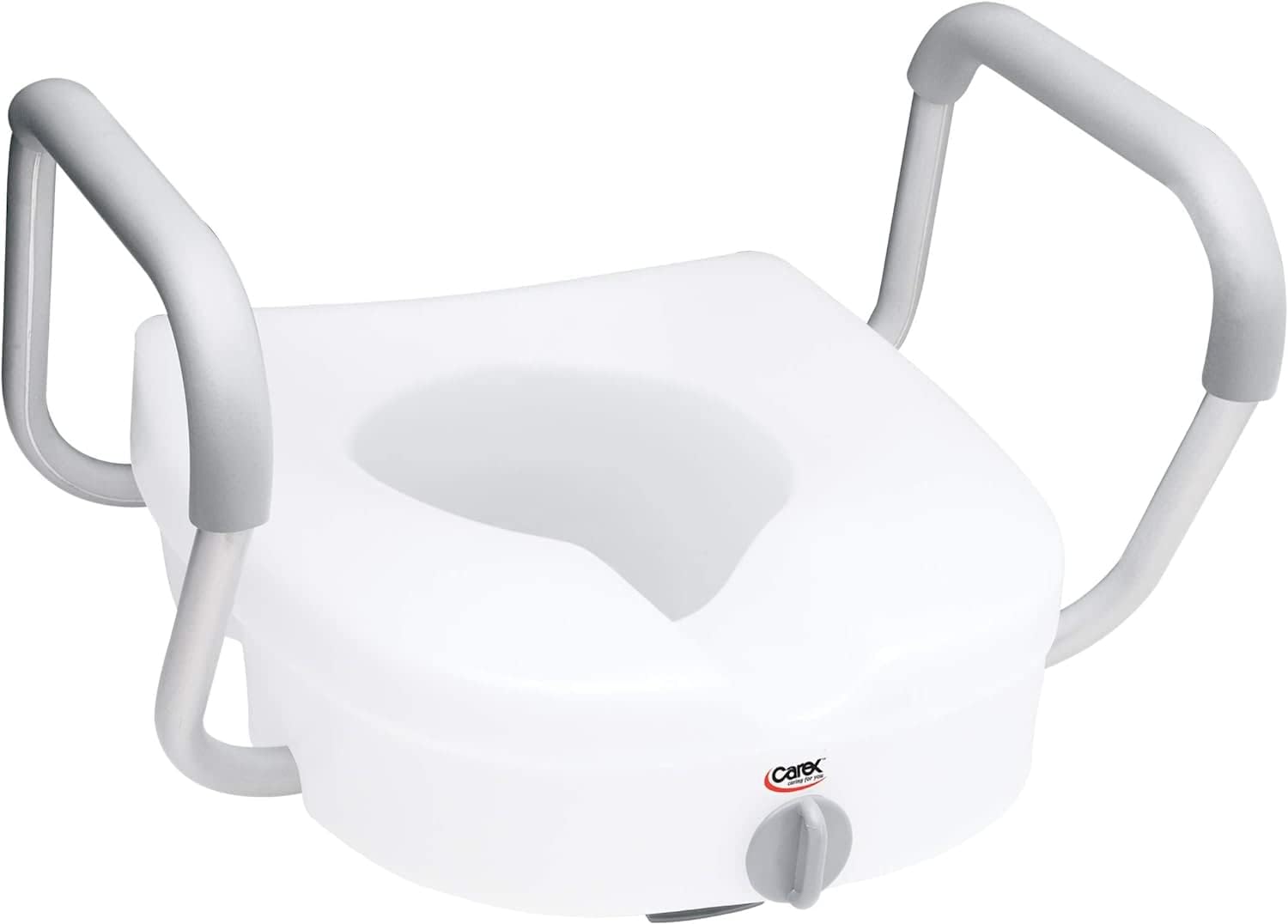 Carex E-Z Lock Raised Toilet Seat With Handles, 5" Toilet Seat Riser with Arms, Handicap Raised Toilet Seat For Seniors and Elevated Toilet Seat - Image 7
