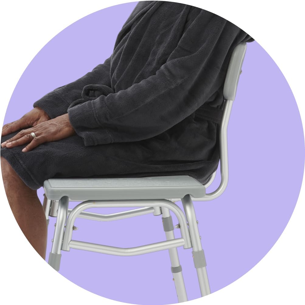 Medline Transfer Bench for Bathtubs and Showers, Adjustable Shower Bench and Bath Seat for Seniors and Adults, Slip-Resistant Feet, Heavy-Duty 400 lb. Weight Capacity, Tool-Free Assembly - Image 7