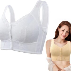 2025 Premium Moona Bra for Senior, Breathable Front Closure Bra for Elderly Women Seniors