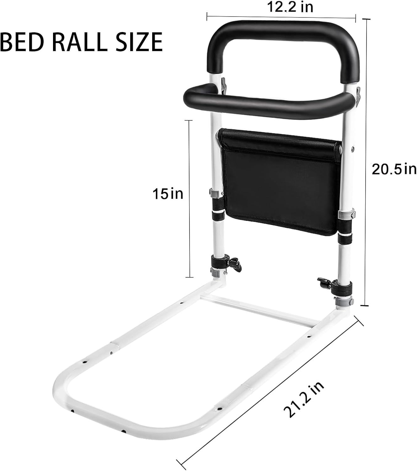 Bed Rails for Elderly Adults Safety, Bed Rail Elderly Bed Assist Rail for Seniors Helps Getting in and Out of Bed Much Easier - Image 7