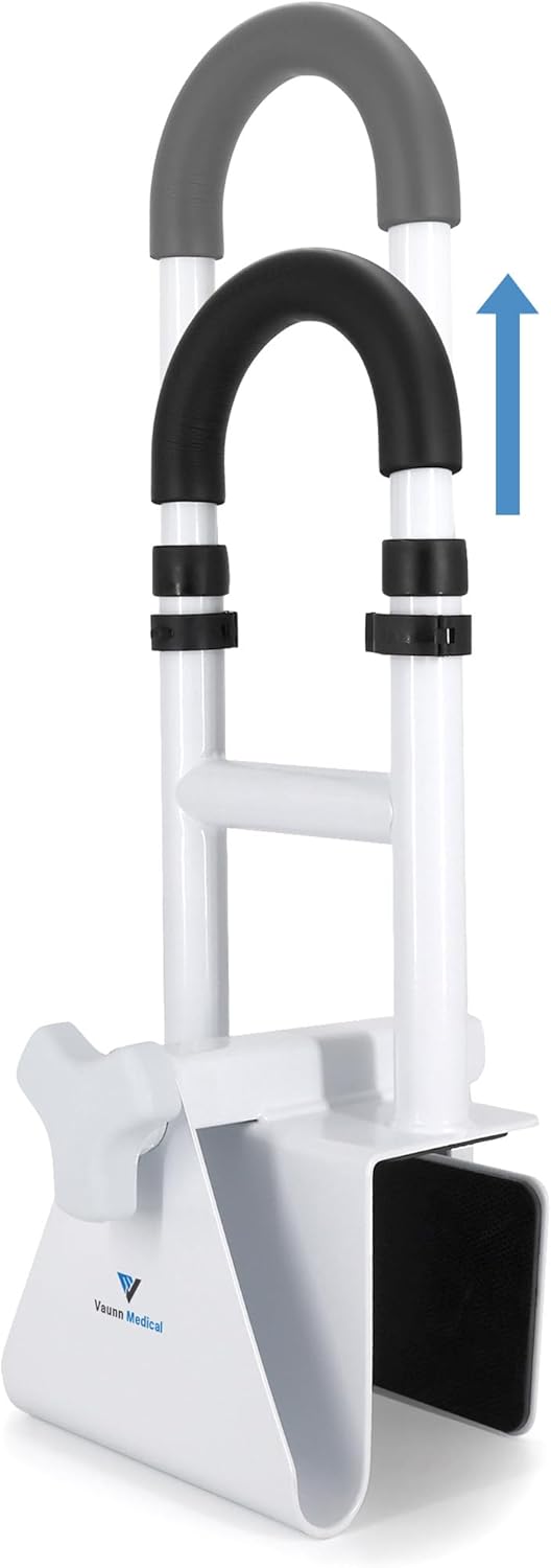 FSA/HSA Eligible, Vaunn Medical Bathtub Handle Grab Bar and Safety Rails for Seniors, Height Adjustable Tub Handles
