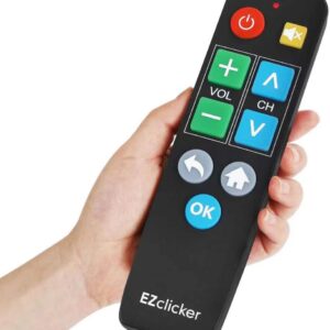 Big Button Universal TV Remote for Seniors, Simple Easy to Use, Dementia Products for Elderly, Works with Major TV Brands, NOT for Streaming (2xAAA Batteries Not Included) (Black)