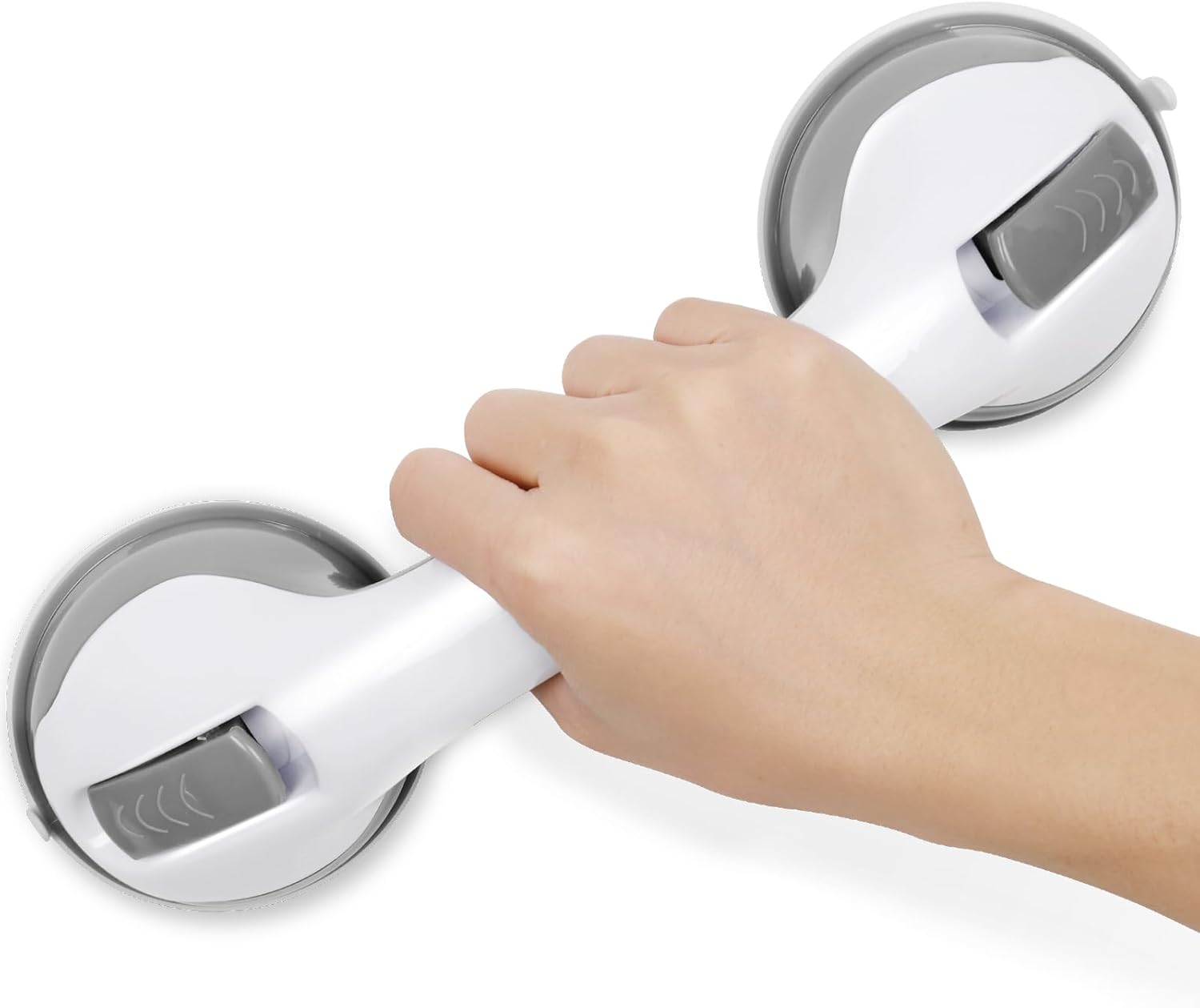 Shower Handle 1 Pack Grab Bars for Bathtubs & Showers, 12 inch Grab Bars for Bathroom with Strong Hold Suction Cup, Balance Bar Safety Hand Rail for Injury, Senior, Elderly Grey - Image 7