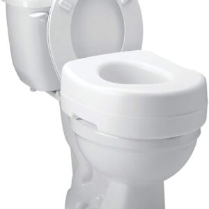 Carex Toilet Seat Riser - Adds 5.5 Inch of Toilet Height - Raised Toilet Seat with 300 Pound Weight Capacity, Slip-Resistant, Toilet Riser, Elevated Toilet Seat