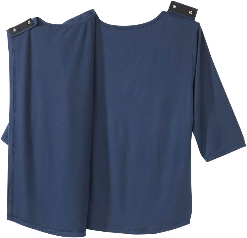 Silverts Women's Open Back Vneck Embellished Top - Adaptive Clothes for Elderly Seniors - Wheelchair Surgery Recovery Shirt - Image 2