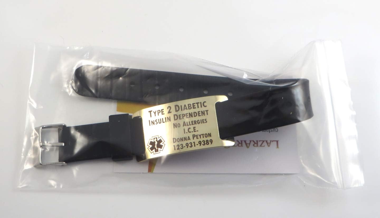 Premium Alzheimers Dementia/Identification Bracelet - Free Dark Laser Engraving Custom Personalization - Image 3