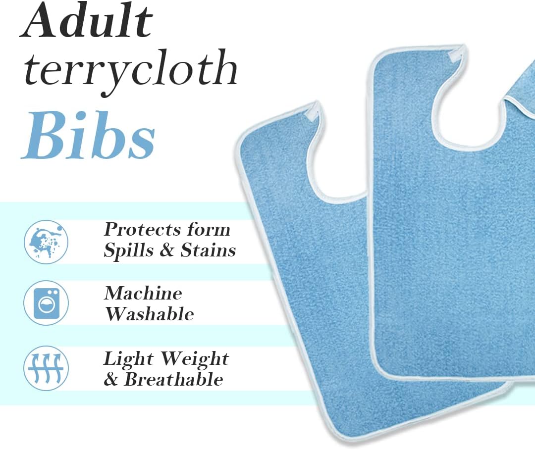 Avalon Adult Bibs For Women & Man Adult bibs for Elderly Eating, Bibs for Adults Senior Citizens, Clothing Protectors - Image 5