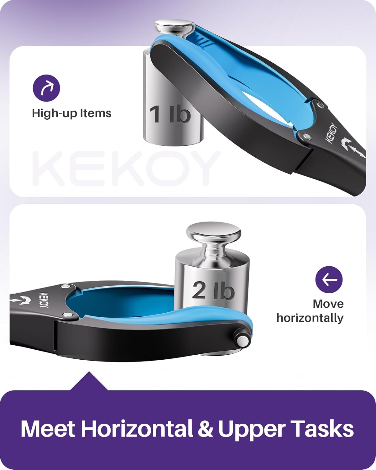 36inch Grabber Reacher Tool for Seniors, Foldable Reacher Grabbers Pickup Stick with Anti-Slip 360° Rotating Jaw, 4" Wide Extended Claw with Magnet for Disabled, After Surgery Recovery - Image 6