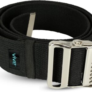Vive Gait Belt (60 Inch) - Transfer Assist Device for Caregiver, Nurse, Therapist, Seniors, Elderly, Bariatric, Occupational and Physical Therapy - Medical Nursing Safety - Walking & Standing Aid