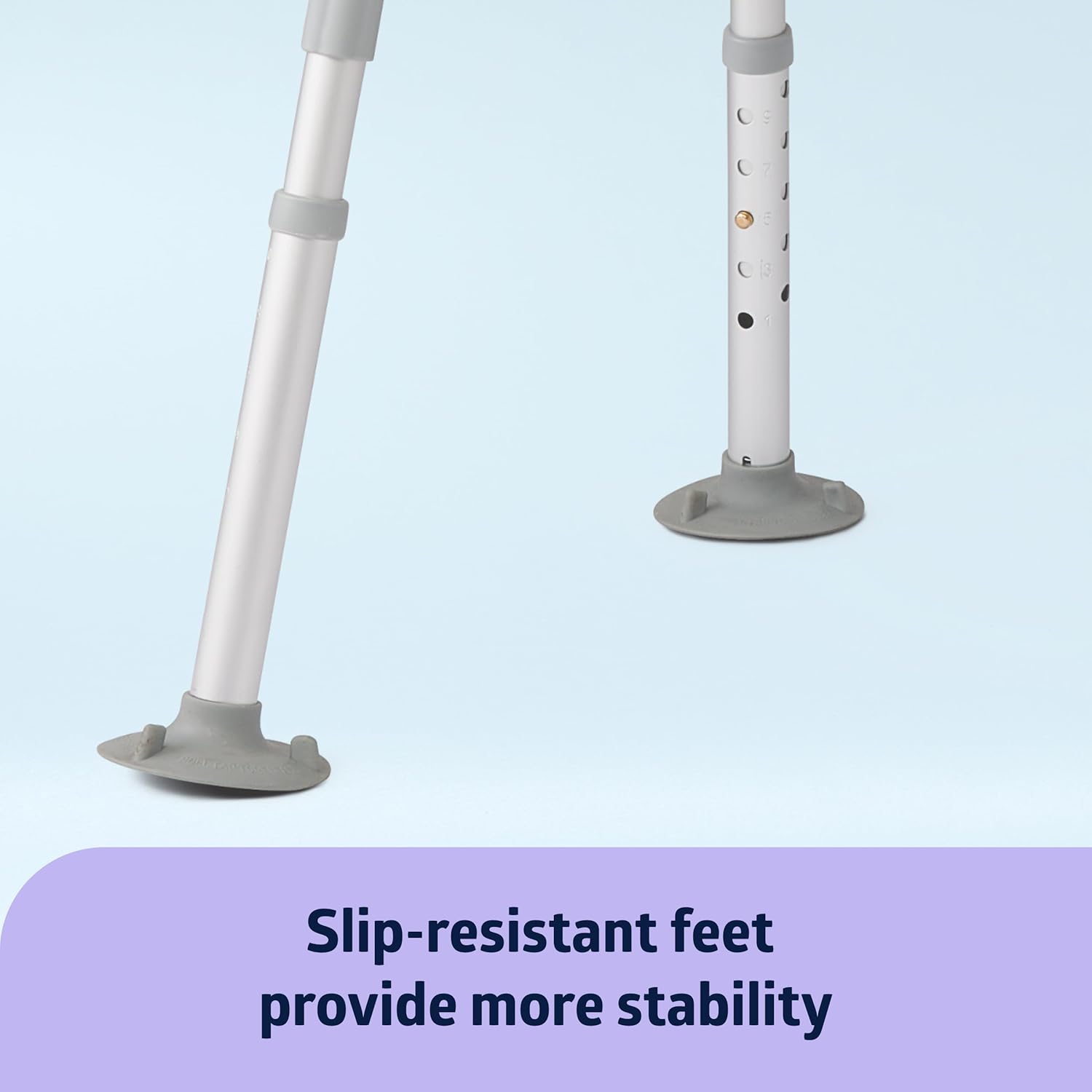 Medline Transfer Bench for Bathtubs and Showers, Adjustable Shower Bench and Bath Seat for Seniors and Adults, Slip-Resistant Feet, Heavy-Duty 400 lb. Weight Capacity, Tool-Free Assembly - Image 4