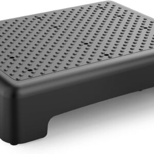 HBTower Mobility Step Stool for Adults & Seniors - Non-Slip Platform Indoor and Outdoor, Portable Riser, Safety Step for Car, Bedside, Office, Shower, Stairs - Black