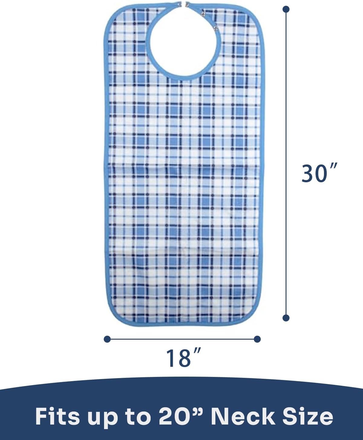 Adult Bibs, 3-Pack Washable Waterproof Clothing Protector for Men, Women, Elderly Seniors - Reusable Large Feeding Bibs - Image 2