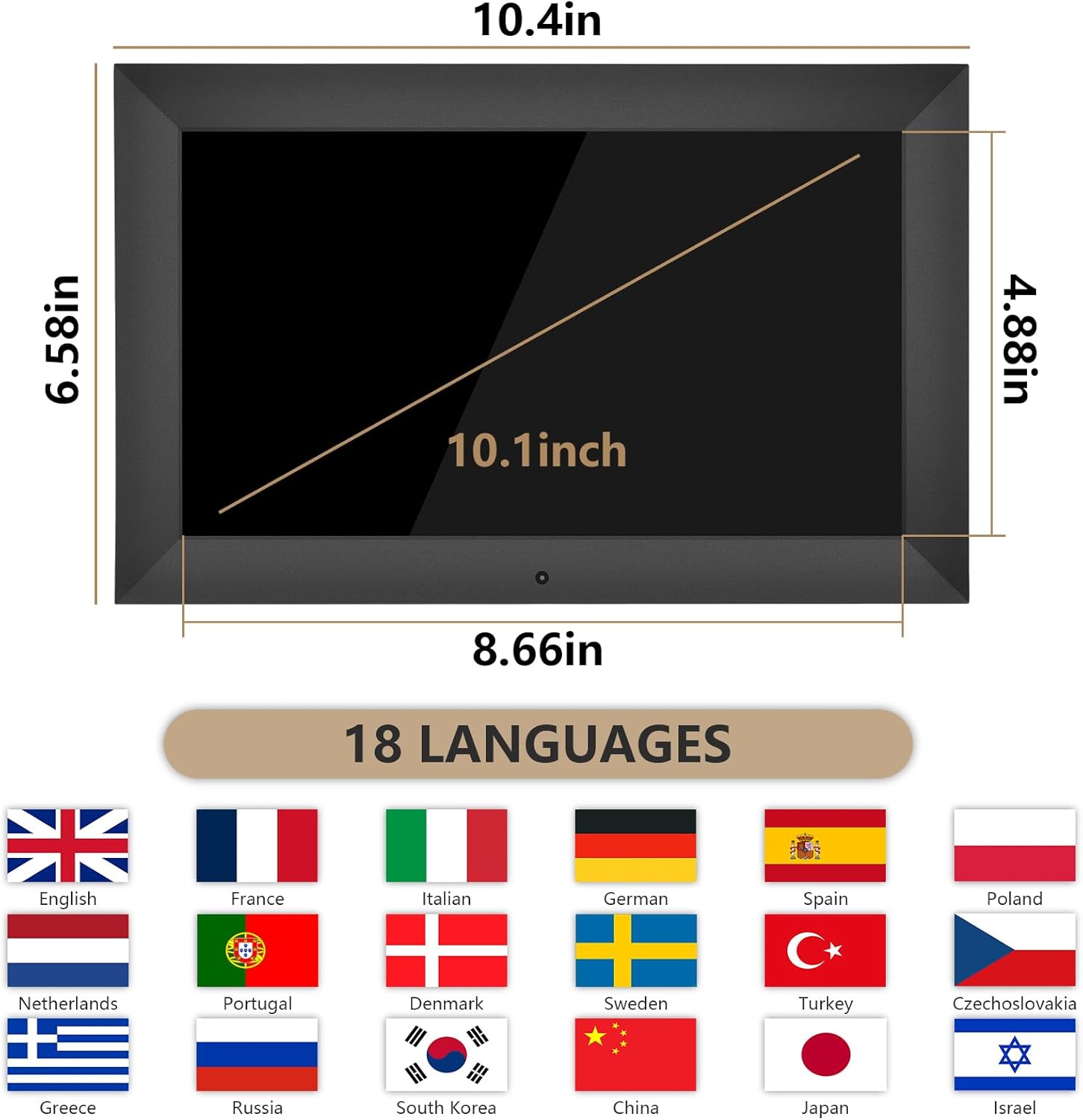10.1" Extra Large Digital Dementia Clock - Calendar Alarm Clock for Seniors with 20 Reminders, 12 Alarms, Auto-Dimming Display for Vision Impaired & Elderly with Memory Loss Elderly - Image 6