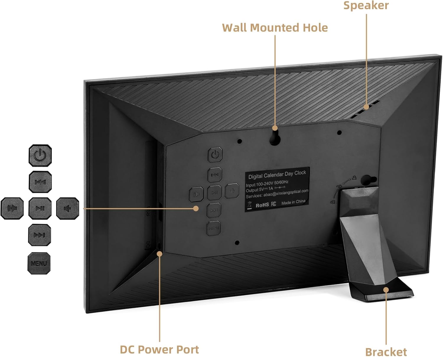 10.1" Extra Large Digital Dementia Clock - Calendar Alarm Clock for Seniors with 20 Reminders, 12 Alarms, Auto-Dimming Display for Vision Impaired & Elderly with Memory Loss Elderly - Image 7