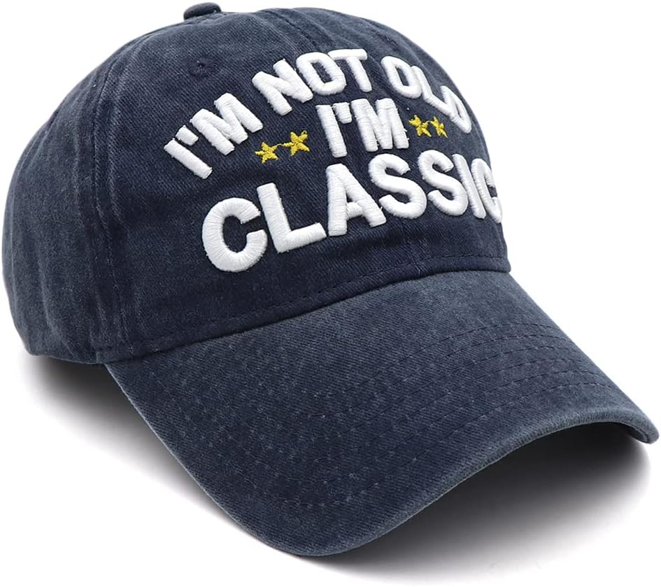 Funny Retirement or Birthday Gifts Hats for Men Women,I'm Not Old Classic Baseball Cap Gag Gifts for Dad Grandpa Old Man - Image 3