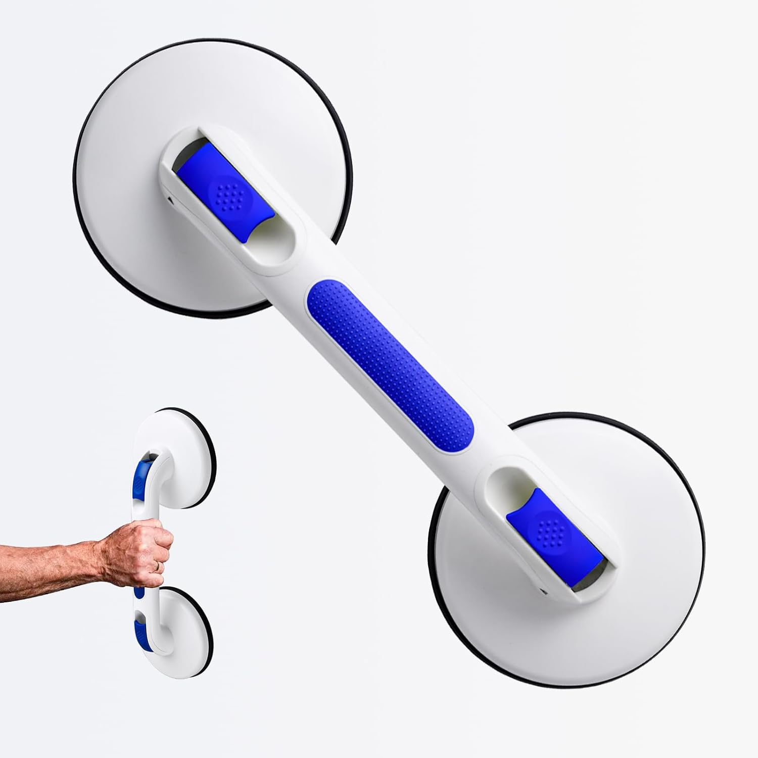 New Shower Handle Shower Grab Bars for Bathtubs and Showers,Strong Hold Suction Cup Grip Grab,Bath Handle Heavy Duty Grab Bars for Handicap Elderly Seniors(Royal Blue)