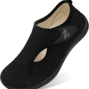 LeIsfIt Womens Slippers Wide Diabetic Shoes Adjustable Walking Shoes Arthritis Edema House Shoes Indoor Outdoor Slippers