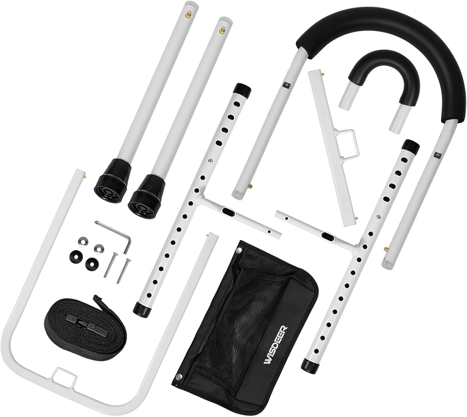 Bed Rails for Elderly Adults Safety with Storage Pocket, Dual Handle Grab Bars Height Adjustable Bed Rail Bed Assist bar Bed Rails for Seniors - Easy to Get in or Out of Bed Safely with Floor Support - Image 7