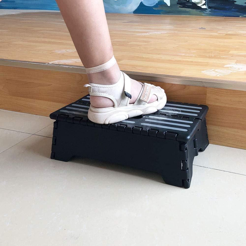 Sturdy Folding Step Stool Portable 5”, Collapsible Half Step for Seniors Older Adults up to 300 lbs Entering Camper Van SUVs and RV, for Elderly People Getting up High Bed or Stairs - Image 7