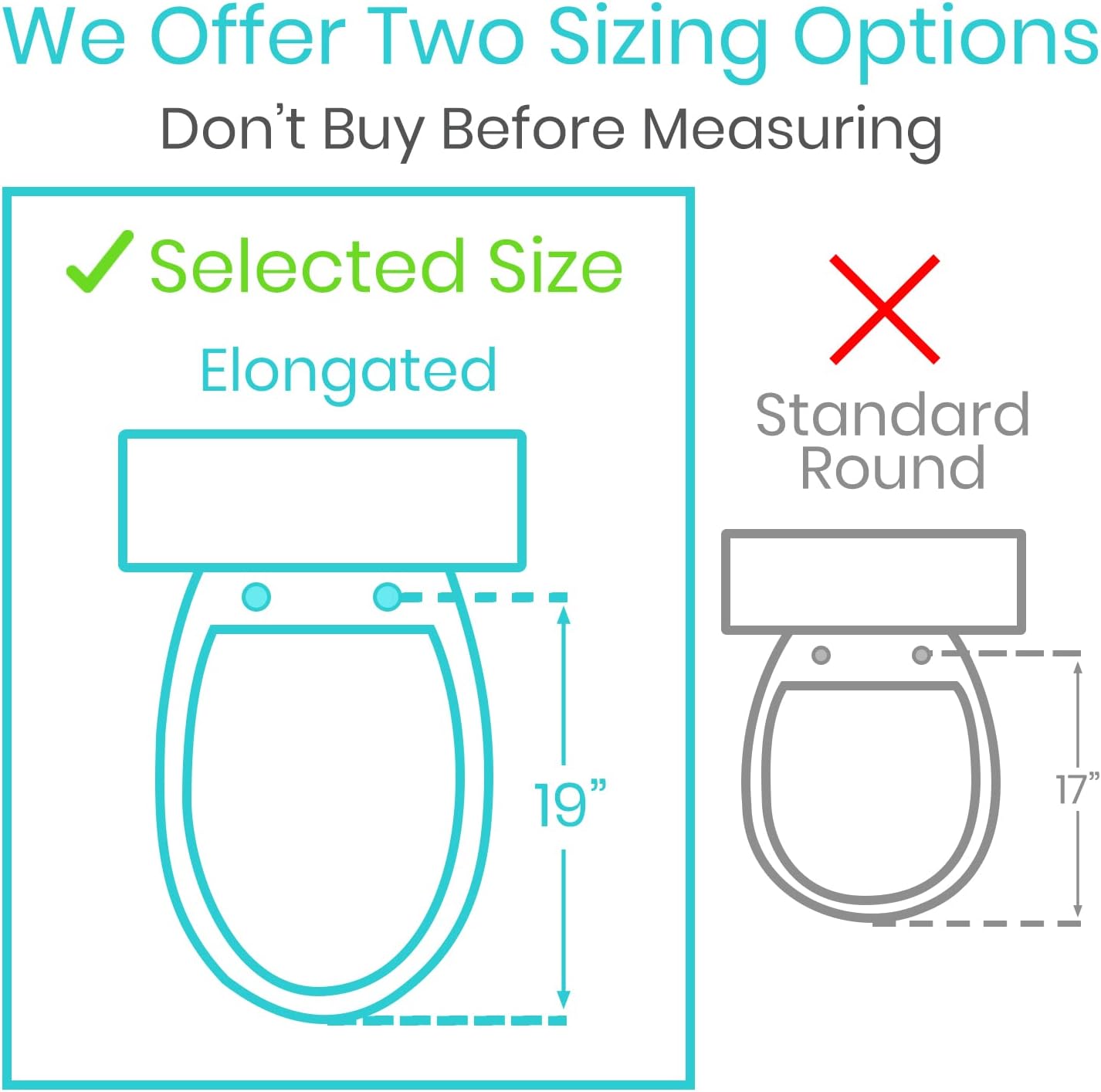 Vive Toilet Seat Riser for Seniors (Raised with Handles) Grab Bar Seat for Seniors - Options for Elongated & Standard Bowls - Elderly Handicap Medical Hip Replacement Surgery Lift, Easy Clean, White - Image 2