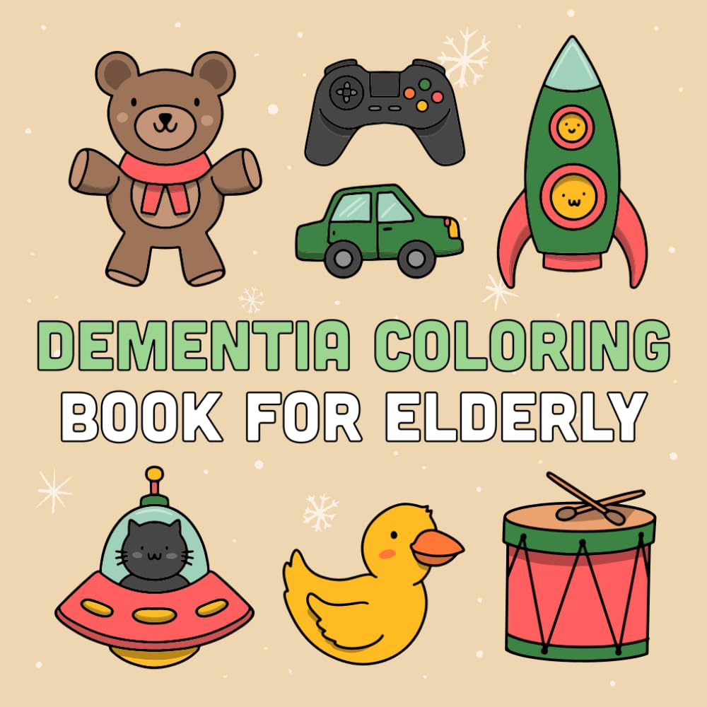Dementia Coloring book for elderly: Bold and easy coloring book for Seniors | 50 Large print coloring Book with pages of Animals, Birds and more