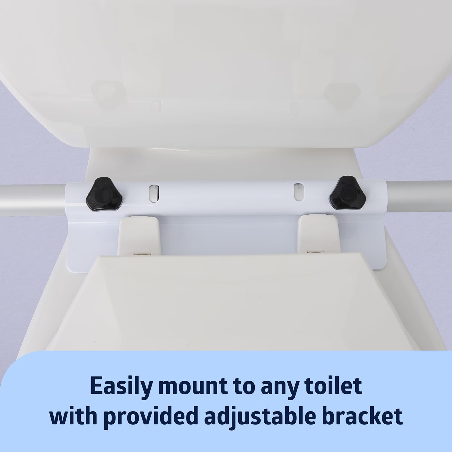 Medline Toilet Safety Rail For Seniors with Easy Installation, Height Adjustable Toilet Safety Frame, Bathroom Assist Rail with Armrests, Bathroom Safety, 250 lb. Weight Capacity - Image 6