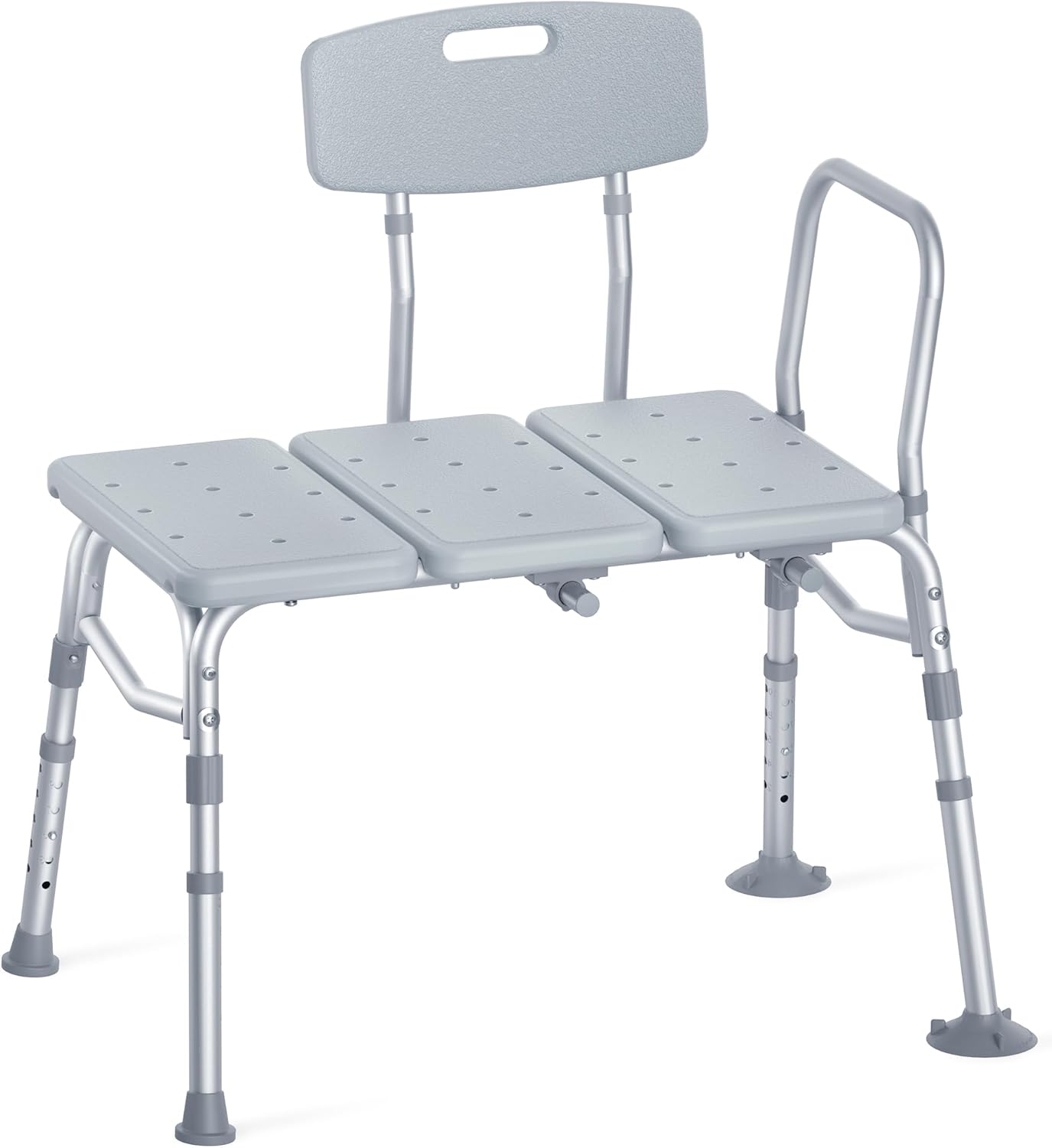 Tub Transfer Bench for Bathtub, FSA/HSA Eligible 400 lbs Heavy Duty Shower Chair with Backrest, Slip-Resistant Feet, Height Adjustable Shower Bench Shower Seat for Elderly and Disabled