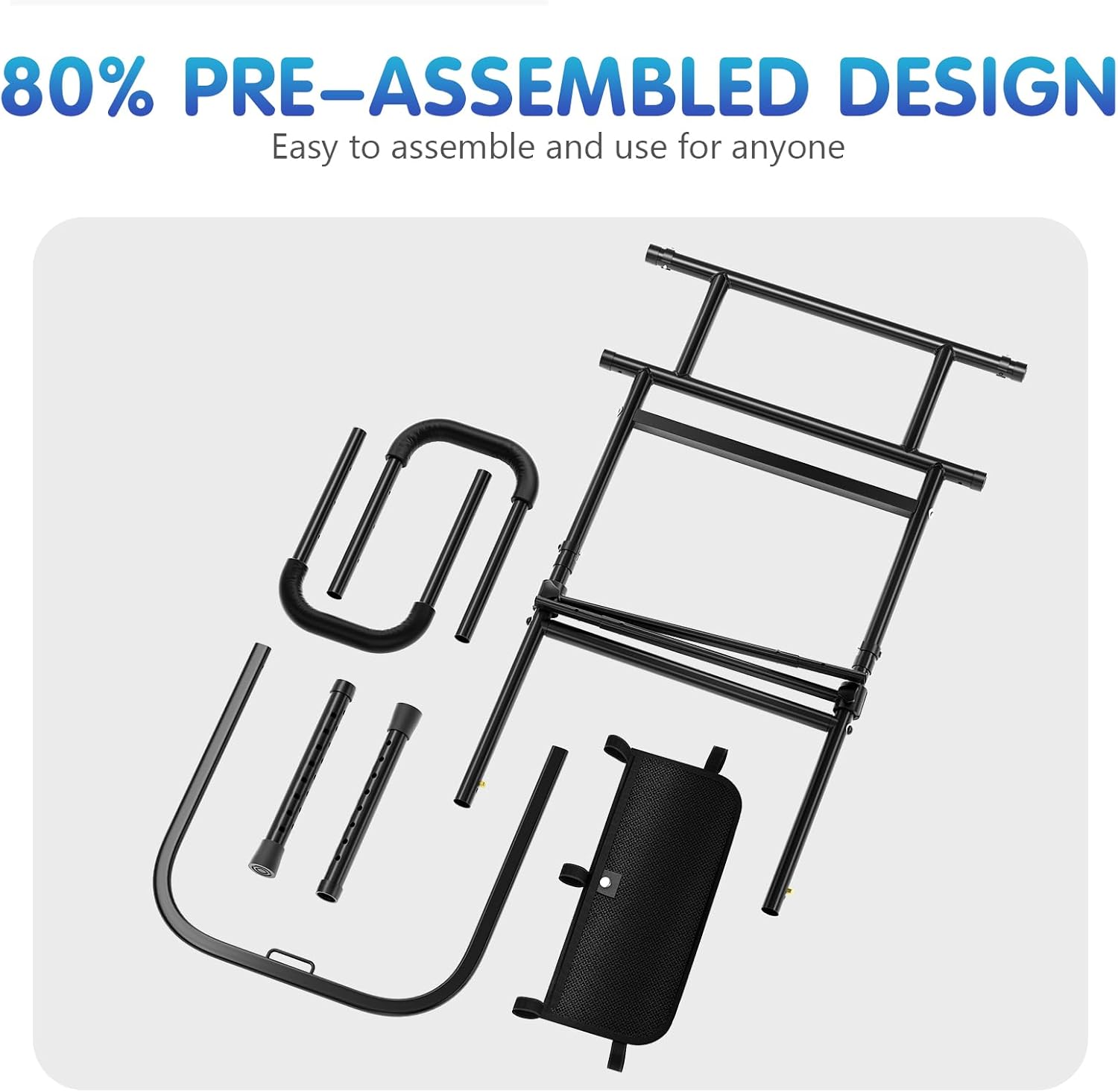 FORTEMOTUS Bed Rails for Elderly Adults Safety - Adjustable Heights& Extendable Bed Side Rail, Foldable Bed Assist Bar, Heavy Duty for Senior, Fits King, Queen, Full, Twin for 10~16'' Mattress - Image 8