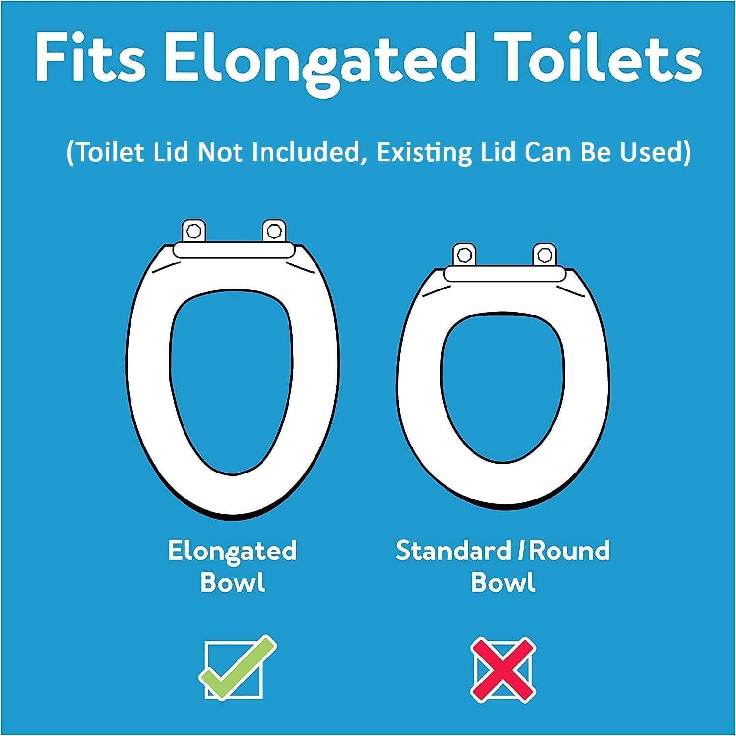 Carex Toilet Seat Riser, Elongated Raised Toilet Seat Adds 3.5 inches to Toilet Height, for Assistance Bending or Sitting, 300 Pound Weight Capacity Toilet Riser - Image 2