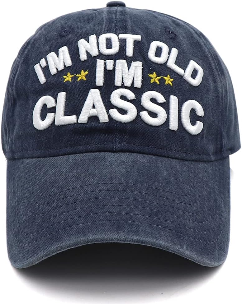 Funny Retirement or Birthday Gifts Hats for Men Women,I'm Not Old Classic Baseball Cap Gag Gifts for Dad Grandpa Old Man