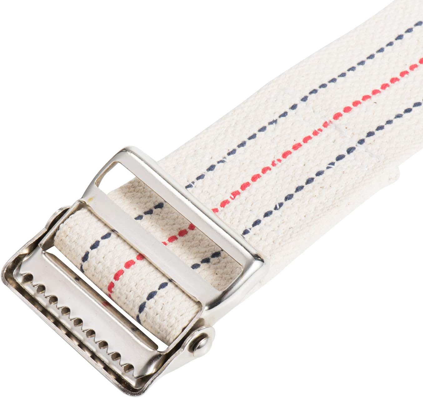 COW&COW Transfer and Gait Belt with Metal Buckle - Transfer Walking and Standing Assist Aid for Caregiver Nurse Therapist 2 inches (Beige with Stripes, 60") - Image 6