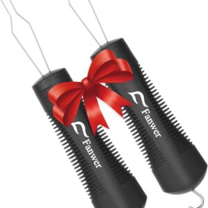 Fanwer 2 Pack Button Hook and Zipper Pull Helper, Button Assist Tool, Button Hook Dressing Aid Tool for Easy Button, One Handed Gadgets Adaptive Equipment, Gifts for Seniors, Arthritis, Weak Hands