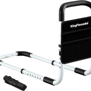 Bed Rail - Bed Rails for Elderly Adults - Medical Bed Support Bar Mobility Assistant with Free Storage Bag and Fixing Strap, Fit King, Queen, Full, Twin, Medium