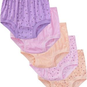 5Pcs Seniors Women Underwear 100% Cotton Briefs For Medium Elderly Ladies Plus Size Panties Full Coverage Panty