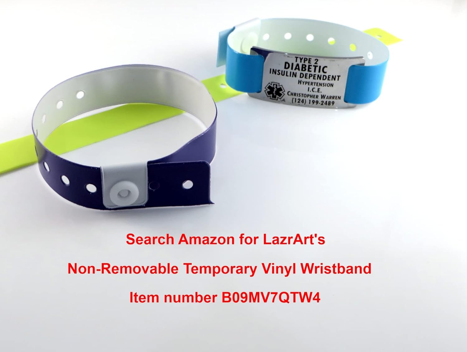 Premium Alzheimers Dementia/Identification Bracelet - Free Dark Laser Engraving Custom Personalization - Image 4