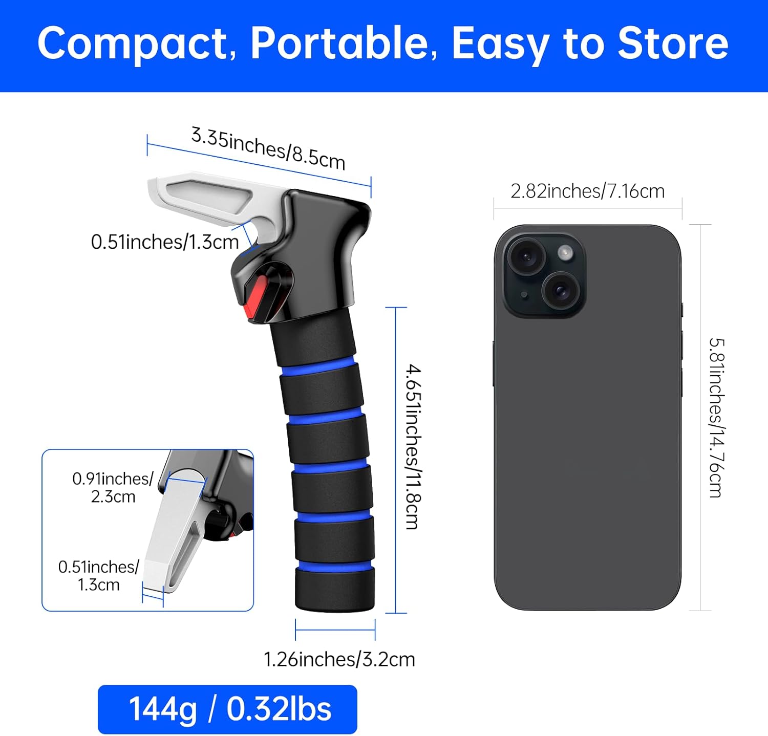 SYMYNELEC Car Door Handle for Elderly: Non-Slip Grip and Sturdy Assist Support - Fits Most Vehicles for Easy Getting in and Out of Car - Helpful for Seniors Handicapped Pregnant Women Children 2Packs - Image 5