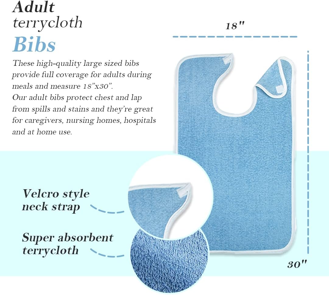 Avalon Adult Bibs For Women & Man Adult bibs for Elderly Eating, Bibs for Adults Senior Citizens, Clothing Protectors - Image 4