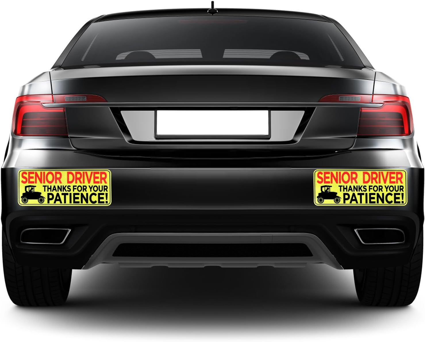 2pcs Senior Driver Car Magnet - Please Be Patient 10.24x3.94in Elderly Driver Sticker Reflective Magnetic Safety Sign - Image 7