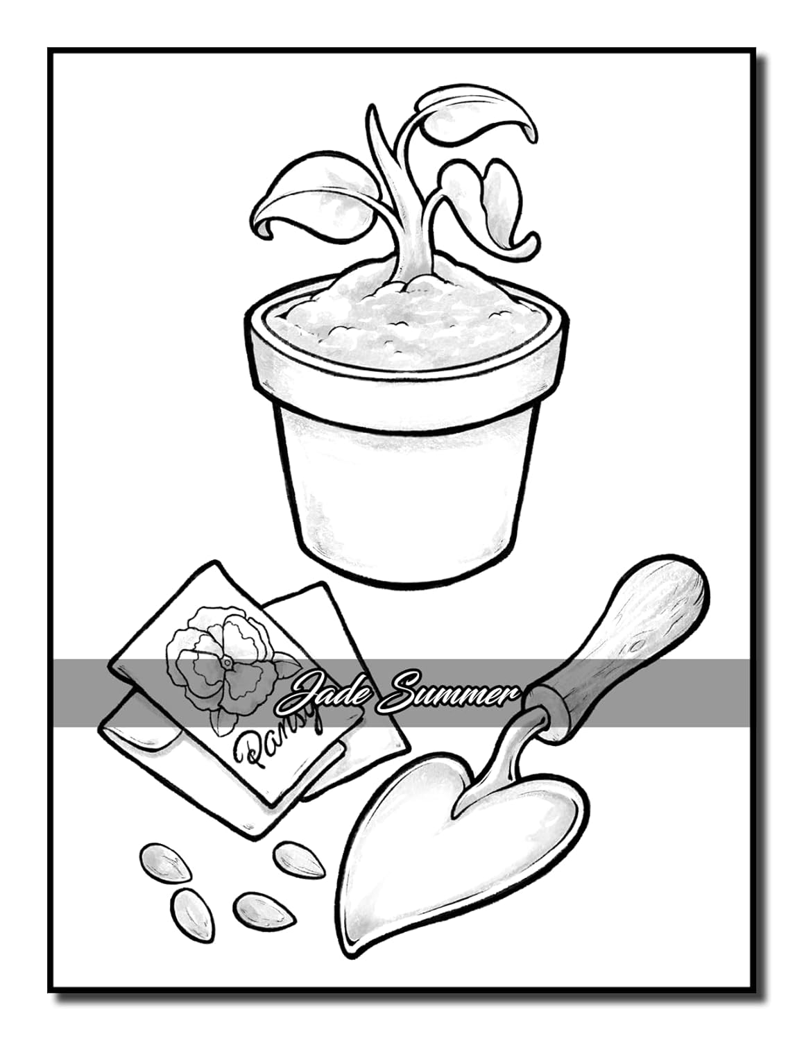 Easy Coloring Book: Large Print Designs for Adults and Seniors with 50 Simple Images of Animals, Flowers, Food, Objects, and More! (Easy Coloring Books) - Image 27