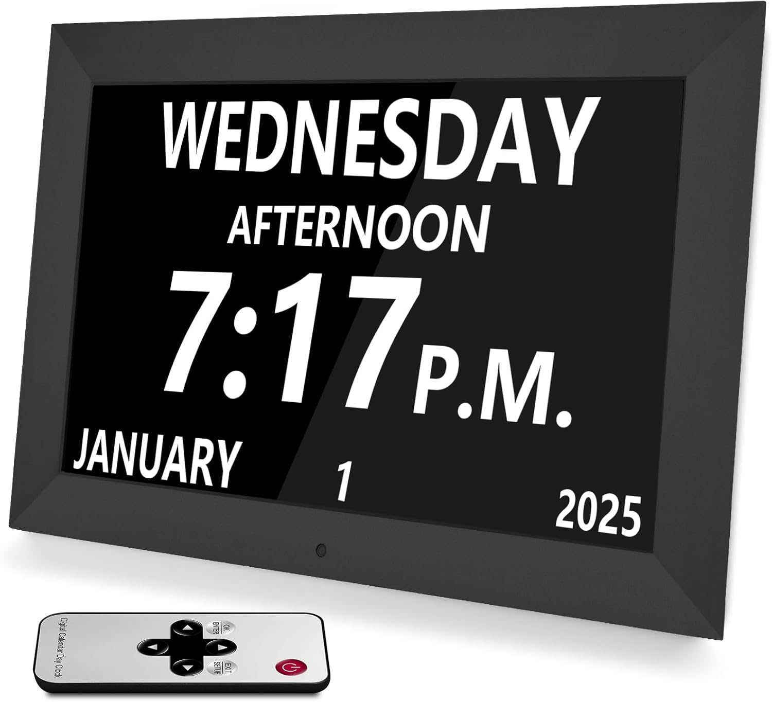 10.1" Extra Large Digital Dementia Clock - Calendar Alarm Clock for Seniors with 20 Reminders, 12 Alarms, Auto-Dimming Display for Vision Impaired & Elderly with Memory Loss Elderly