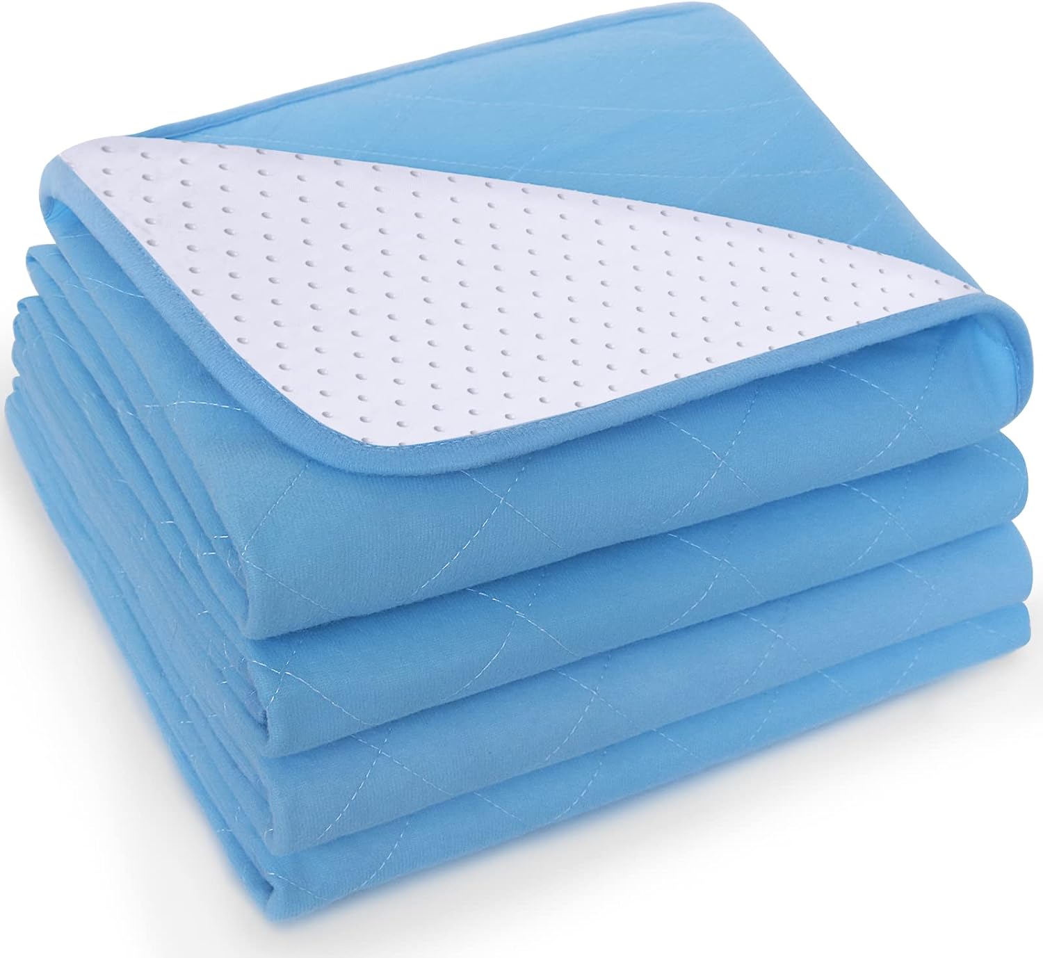 Hospital Bed Pads 34'' x 76'', 2 Pack Non-Slip Waterproof Sheet and Mattress Pad Protector, Washable Bed Wetting Incontinence Chucks Pads for Kids, Elderly Seniors, Blue - Image 6