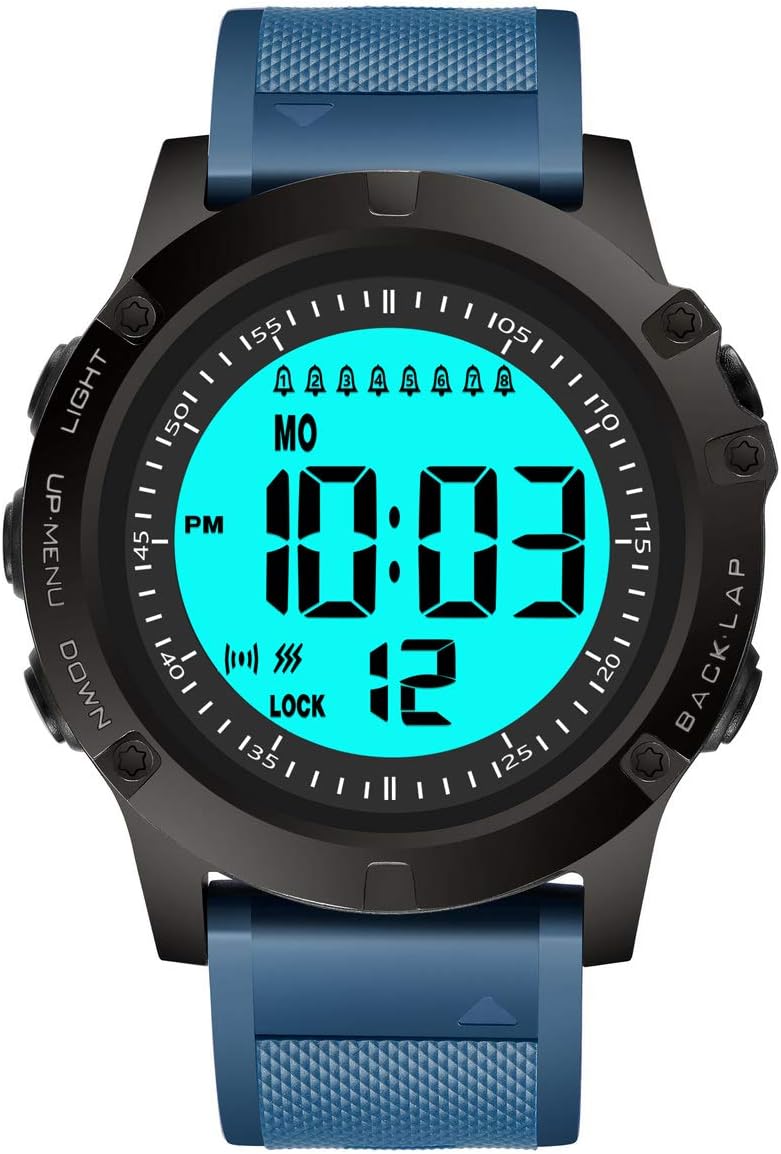 TICCI Men 8 Vibrating Alarms Watch Medication Aids Pill Vibra Alert Reminders for Elderly Seniors Big Digits Waterproof - Image 5