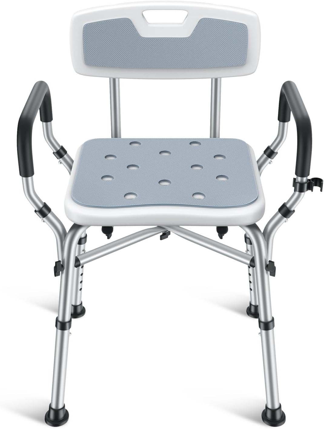 Shower Chair for Inside Shower, BRITULIF 550 lbs Heavy Duty Shower Chair for Elderly and Disabled, Shower Seat FSA/HSA Eligible, 6 Height Adjustable, Ideal for Adult and Senior Bathroom Needs