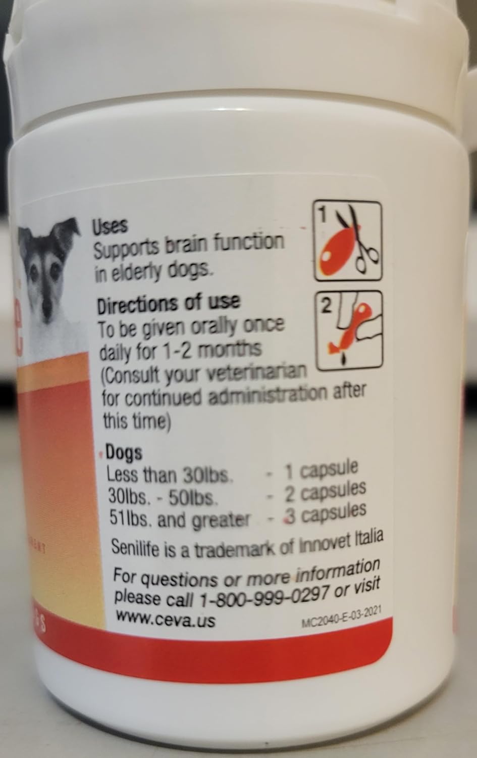 SEGMINISMART CEVA Animal Health D59010B Senilife Nutritional Supplement for Elderly Dogs- 30 capsules/ box - Image 6