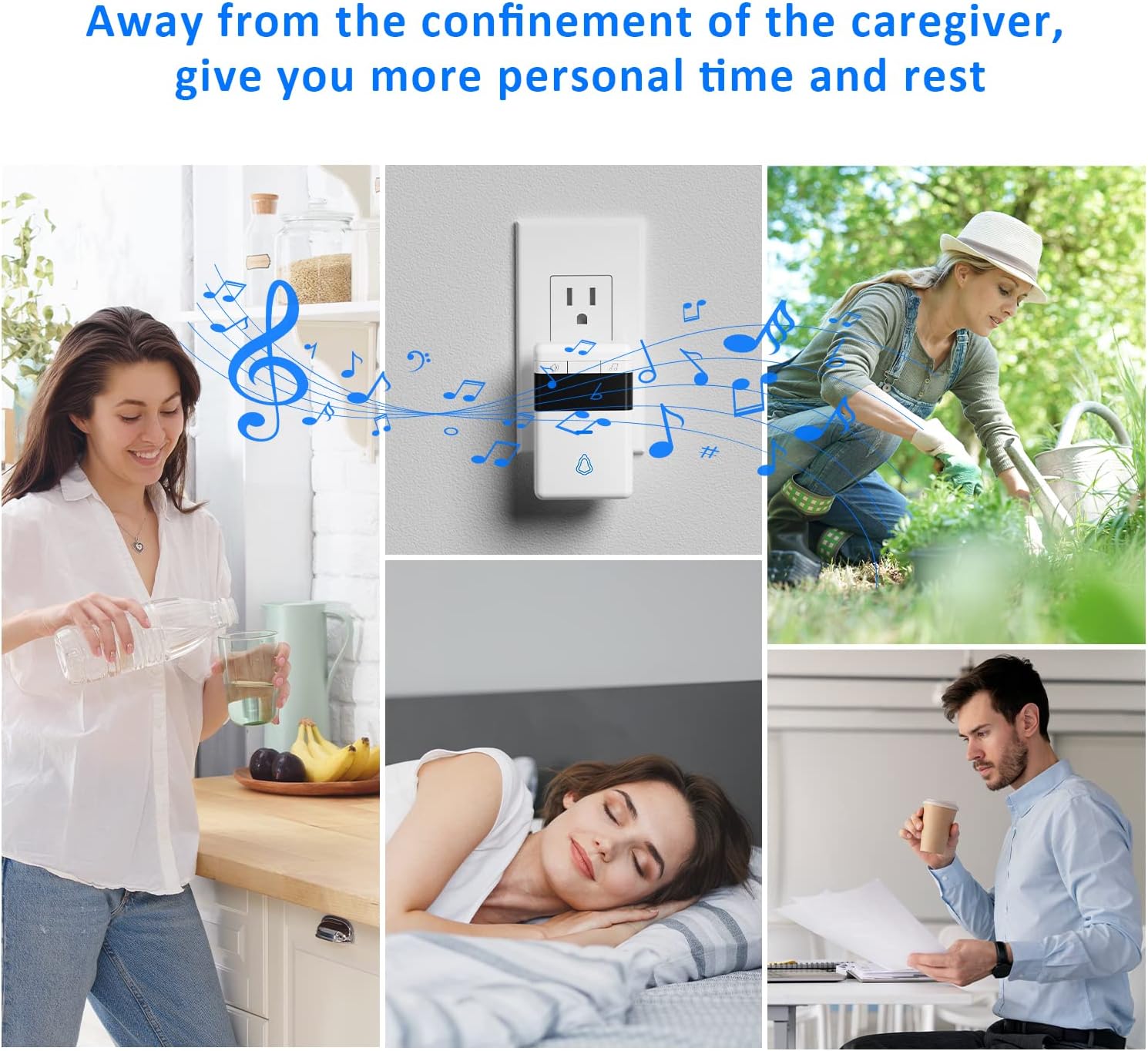 Caregiver Pager, Wireless Call Button for Elderly/Senior at Home, 500 Feet Medical Life Alert System with 2-SOS Buttons and 2-Pagers, Emergency Panic Call Bell for Nurse Calling, Patient Assistance - Image 3