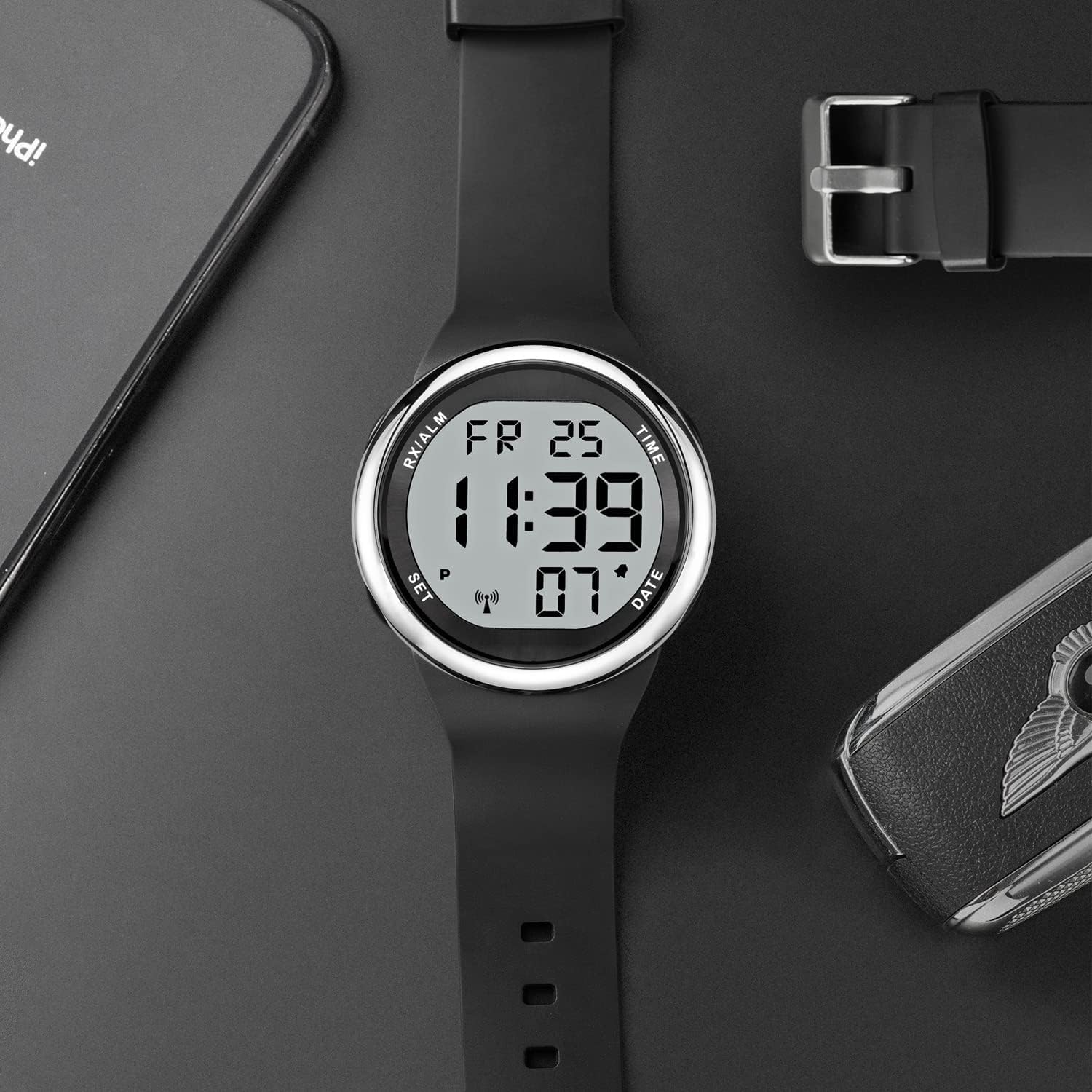 Atomic Talking Watch Sets Itself for Visually impaired or Seniors LCD Big Number Easy-to-Read Talking Watch for Elderly - Image 6