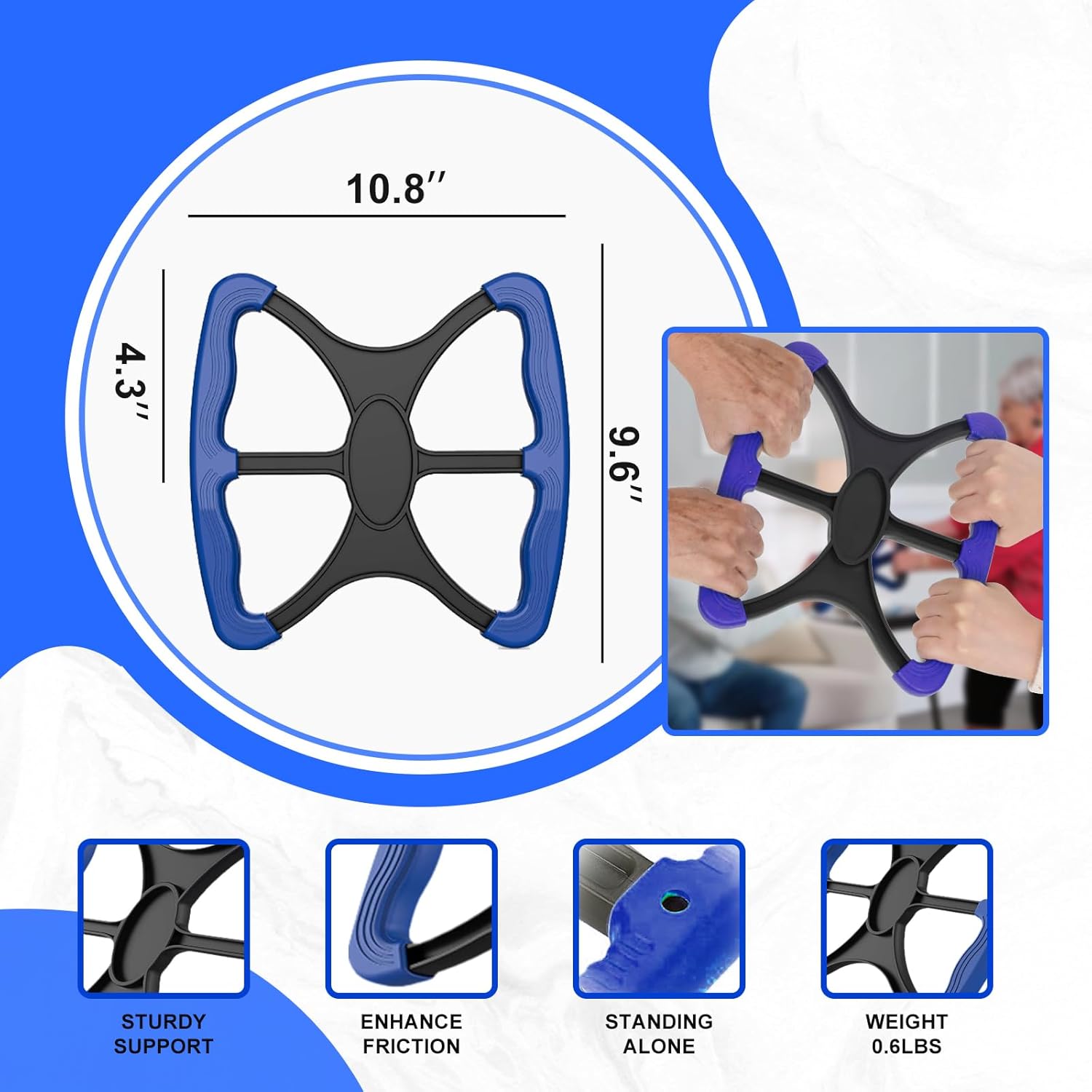 Lift Assist for Elderly,Aids for Disabled and Elderly with No-Slip Grip Handles,Standing Aids & Supports to Transfer Elderly, Senior, Bariatric, Patient Or Disabled,As Seen On Tv(Blue) - Image 2