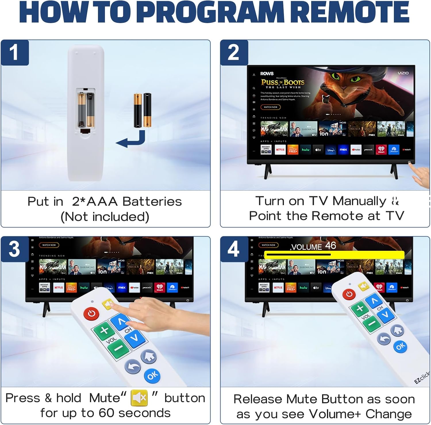 Big Button Universal TV Remote for Seniors, Simple Easy to Use, Dementia Products for Elderly, Works with Major TV Brands, NOT for Streaming (2xAAA Batteries Not Included) (Black) - Image 6