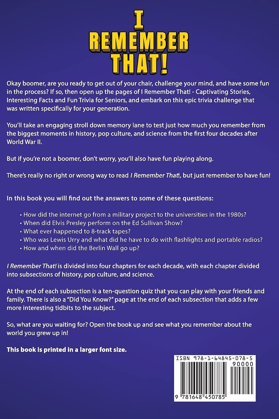 I Remember That!: Captivating Stories, Interesting Facts and Fun Trivia for Seniors - Image 2